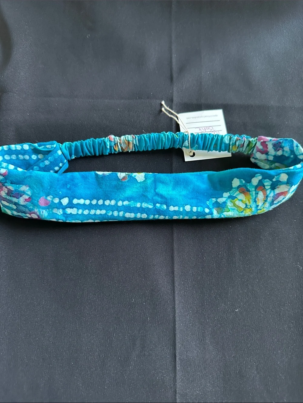 Headband NWT cotton batik style size L. Elastic back & wide band for options